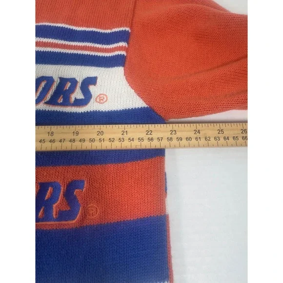 Vintage Florida Gators Mens Cardigan Sweater Orange Blue Football Large Academia
